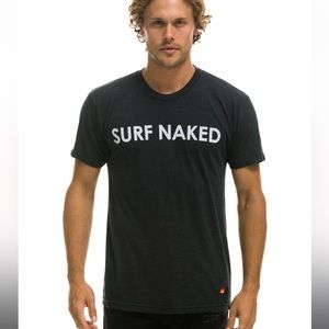 Aviator Nation Charcoal Gray Surf Naked Tee Shirt | XL